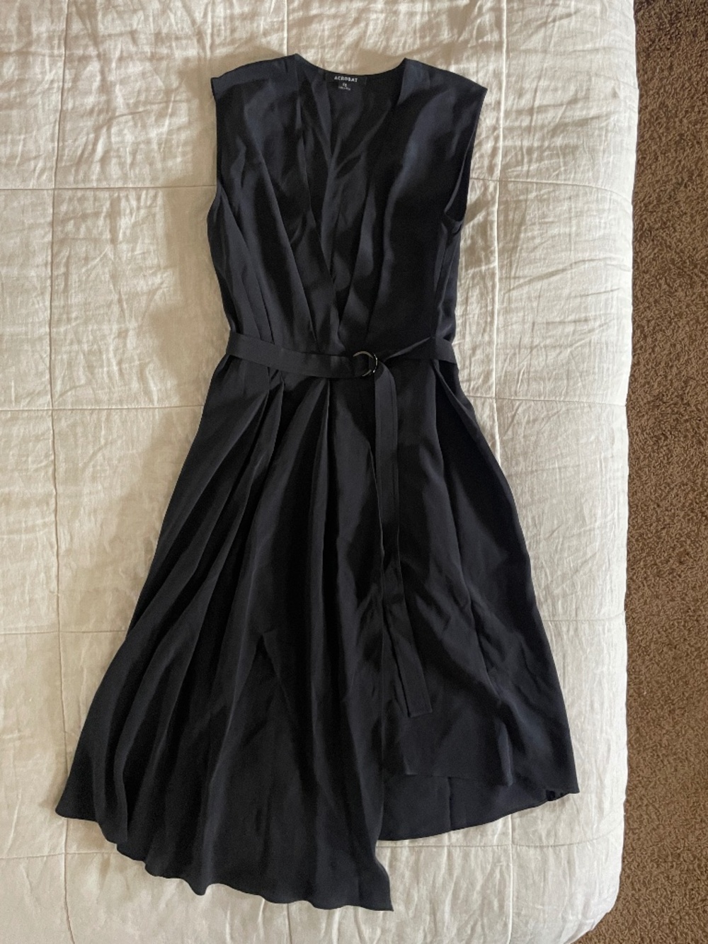 Acrobat Sleeveless Wrap Midi Dress in XS